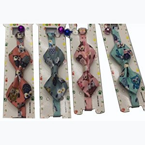 collar con lazo puntiagudo con buhos 