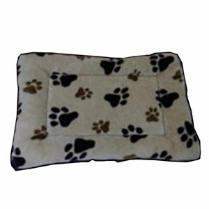 Cama para mascota con huellas 