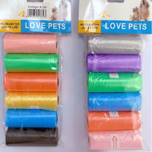 Bolsas para desechos mascotas 6 rollos