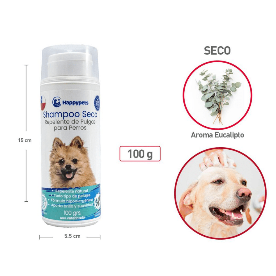 Shampoo espuma seca para perros