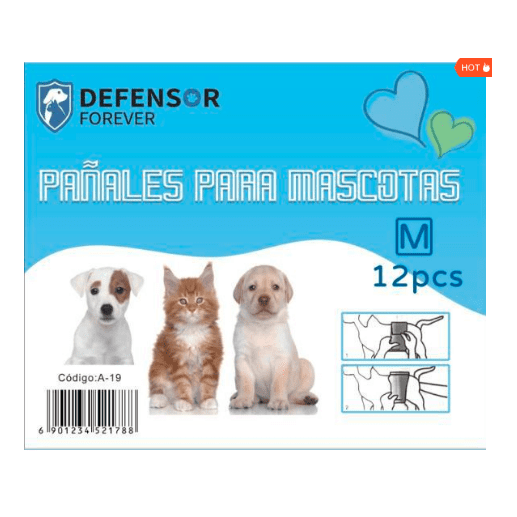 PAÑAL PARA PERRO 12 PIEZAS